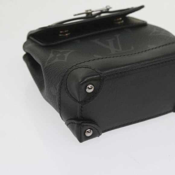 LOUIS VUITTON Monogram Eclipse Mini Steamer Pouch M00340 LV Auth 60001S - Picture 4 of 16